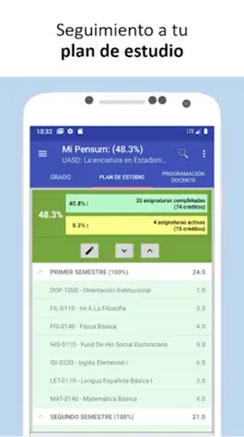 Pensum degrees and masters android App screenshot 8